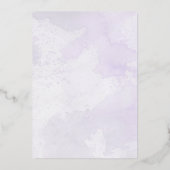 Invitation En Aluminium Anniversaire mauve et argent (Verso)