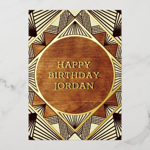 Invitation En Aluminium Anniversaire Personnalisé Rétro Rustique Masculin