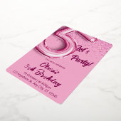 Invitation En Aluminium Anniversaire rose (Rotation)