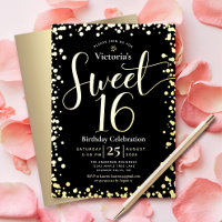 Anniversaire Sweet 16 Moderne Féminin Or Véritable