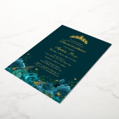 Invitation En Aluminium Anniversaire Turquoise Bleu Floral Papillon Quince (Rotation)