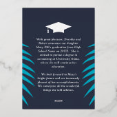 Invitation En Aluminium Annonce de Collage Photo de Diplômé (Verso)