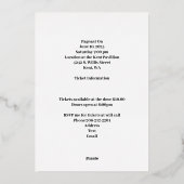 Invitation En Aluminium Annonce de concours de beauté (Verso)