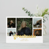 Invitation En Aluminium Annonce de diplômé 2023 multi photo (Debout devant)