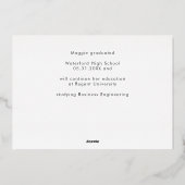 Invitation En Aluminium Annonce de diplômé 2023 multi photo (Verso)