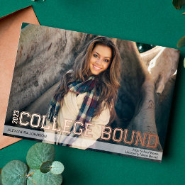 Invitation En Aluminium Annonce de diplôme de fin d'études avec feuille d'