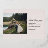 Invitation En Aluminium Annonce de mariage rétro Just Married en véritable (Verso)