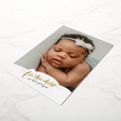 Invitation En Aluminium Annonce de naissance de nouveau-né avec verset de  (Rotation)