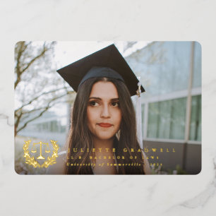 Invitation En Aluminium Annonce de photo de remise de diplômes de faculté 