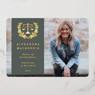 Invitation En Aluminium Annonce de remise de diplôme avec écailles de JD L