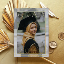 Annonce de remise de diplôme minimaliste chic avec