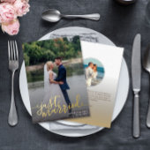 Invitation En Aluminium Annonce du Mariage de superposition de script just