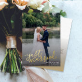 Invitation En Aluminium Annonce du Mariage de superposition de script just