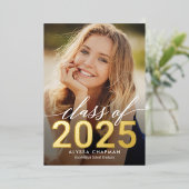 Invitation En Aluminium Annonce d'une année de flammes (Debout devant)