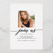 Invitation En Aluminium Annonce d'une année de flammes (Verso)