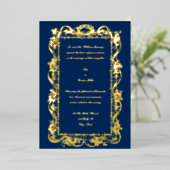 Invitation En Aluminium Antique 1778 Baroque Rococo Couronne Fleurie Maria (Debout devant)