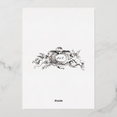 Invitation En Aluminium Antique 1778 Baroque Rococo Couronne Fleurie Maria (Verso)