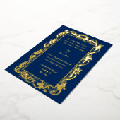 Invitation En Aluminium Antique 1778 Baroque Rococo Fleurs Guirlande Maria (Rotation)