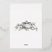 Invitation En Aluminium Antique Rococo Cartouche baroque 1745 (Verso)