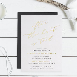 Invitation En Aluminium Après que le nœud est noué Brunch d'après mariag