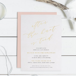 Invitation En Aluminium Après que le nœud est noué Brunch d'après mariag