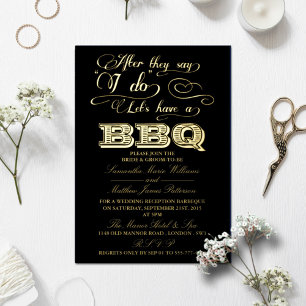 Invitation En Aluminium Après qu'ils disent 'oui', organisons un BBQ ! Mar