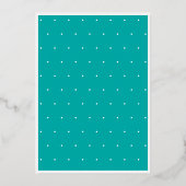 Invitation En Aluminium Aqua minima moderne 30 Script Anniversaire (Verso)