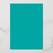 Invitation En Aluminium Aqua minima moderne Quarante Script Anniversaire (Verso)