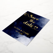 Invitation En Aluminium Aquarelle Abstraite moderne Marine Enregistrer la  (Rotation)