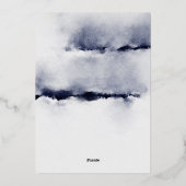 Invitation En Aluminium Aquarelle Abstraite moderne Marine Enregistrer la  (Verso)