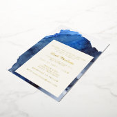 Invitation En Aluminium Aquarelle Abstraite tendance Bat mitzvah or (Rotation)