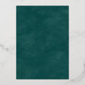 Invitation En Aluminium Aquarelle Abstraite Turquoise Mariage réel Rose or (Verso)