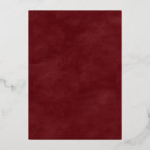 Invitation En Aluminium Aquarelle Abstraite Vin Mariage Menu Real Gold (Verso)