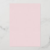 Invitation En Aluminium Aquarelle Blessure Bébé rose Peony Floral (Verso)