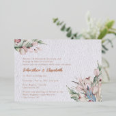 Invitation En Aluminium Aquarelle Boho Floral et Mariage botanique (Debout devant)