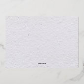 Invitation En Aluminium Aquarelle Boho Floral et Mariage botanique (Verso)