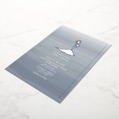 Invitation En Aluminium Aquarelle de Mariage de l'île Chambray (Rotation)