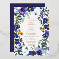 Aquarelle d'orchidée violette et blanche Mariage d