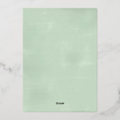 Invitation En Aluminium Aquarelle Eucalyptus Fête des mariées or (Verso)