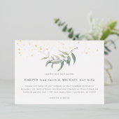 Invitation En Aluminium Aquarelle feuille or shimmer feuille mariage invit (Debout devant)