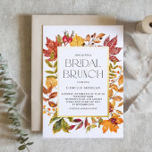 Invitation En Aluminium Aquarelle Feuilles d'automne cadre automne nuptial