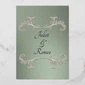 Invitation En Aluminium Aquarelle Fleurs Sauvages - Sauge (Verso)