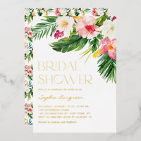 Aquarelle Fleurs tropicales Fête des mariées d'été