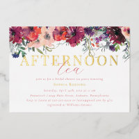 Aquarelle Florale après-midi Thé Fête des mariées