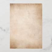 Invitation En Aluminium Aquarelle Florale Vignoble Mariage Or (Verso)