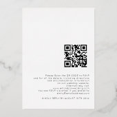 Invitation En Aluminium Aquarelle moderne Eucalyptus Mariage Or Real (Verso)