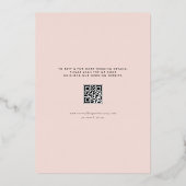 Invitation En Aluminium Aquarelle romantique Fleurs Jardin QR Code Mariage (Verso)
