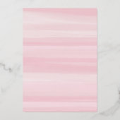 Invitation En Aluminium Aquarelle rose Baby shower à bande (Verso)