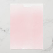 Invitation En Aluminium aquarelle rose Première sainte communion (Verso)