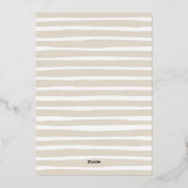 Invitation En Aluminium Aquarelle Seashell Beach Fête des mariées Gold (Verso)